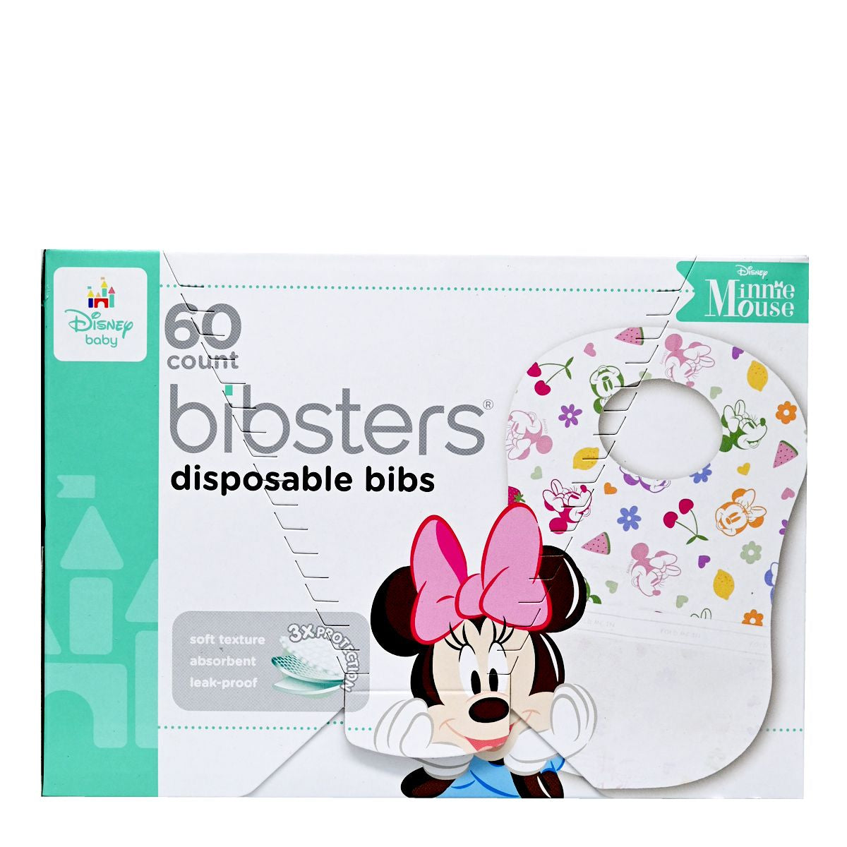 Other Brands Disney Baby Bibsters - (米妮) 一次性口水肩 (60片) Bib Bib 圖1
