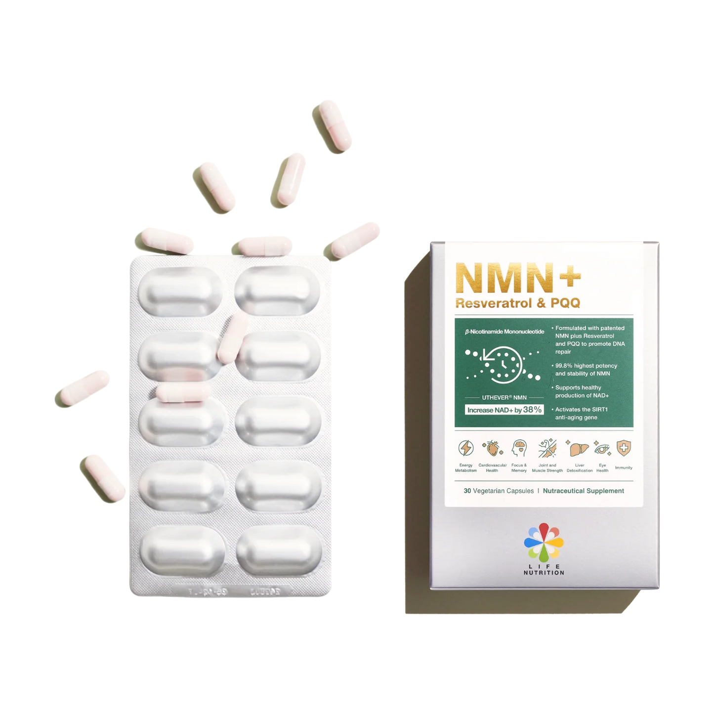 LIFE NUTRITION 樂怡善 - NMN+ 30粒 EXP:2027年