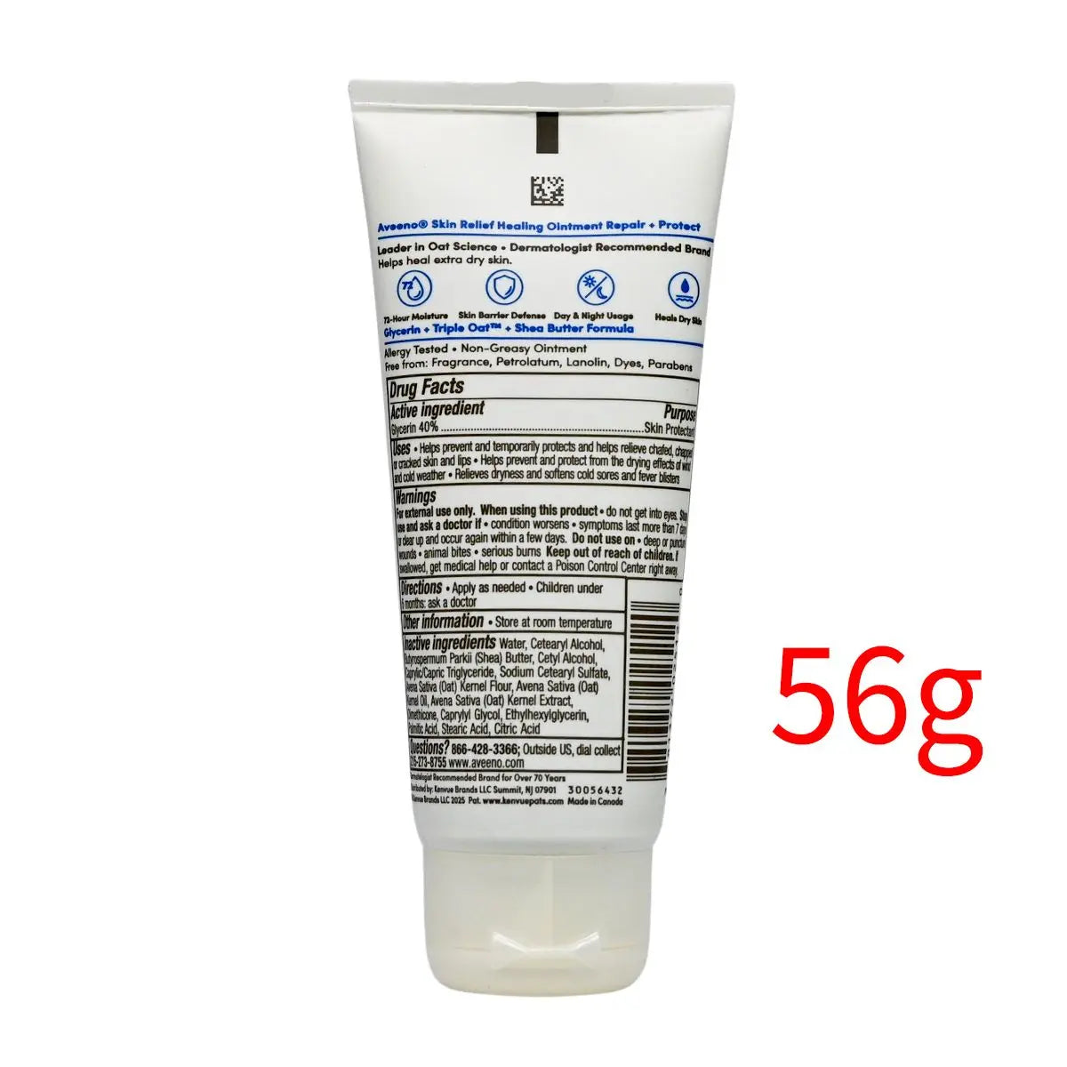 Aveeno 天然燕麥特效舒緩修護軟膏（修護+防護）56g [旅行裝] 底 Body Lotion Body Lotion Body Care 圖2