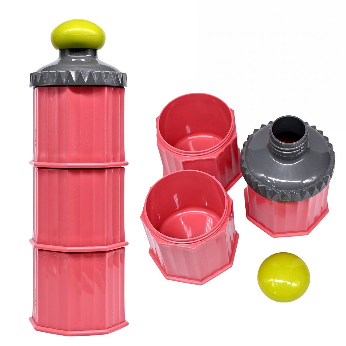 Bétta 日本 Betta 城堡造型 三層分隔奶粉格 (粉紅色) Milk Powder Dispenser 圖1