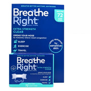 Breathe Right 緩解鼻塞鼻貼(特強型)[敏感肌膚] 透明色72條(00542-G) Health Accessories Ear Nose & Throat Medicine 圖1