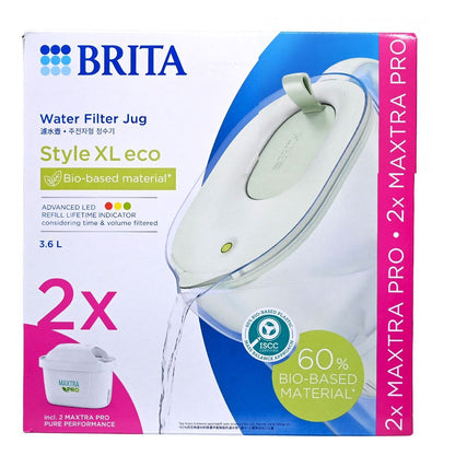 BRITA Style eco XL 3.6L 濾水壺 附 2個Maxtra Pro濾芯（淺綠色） Water Filter Water Purifier Filter Water Containers 圖1