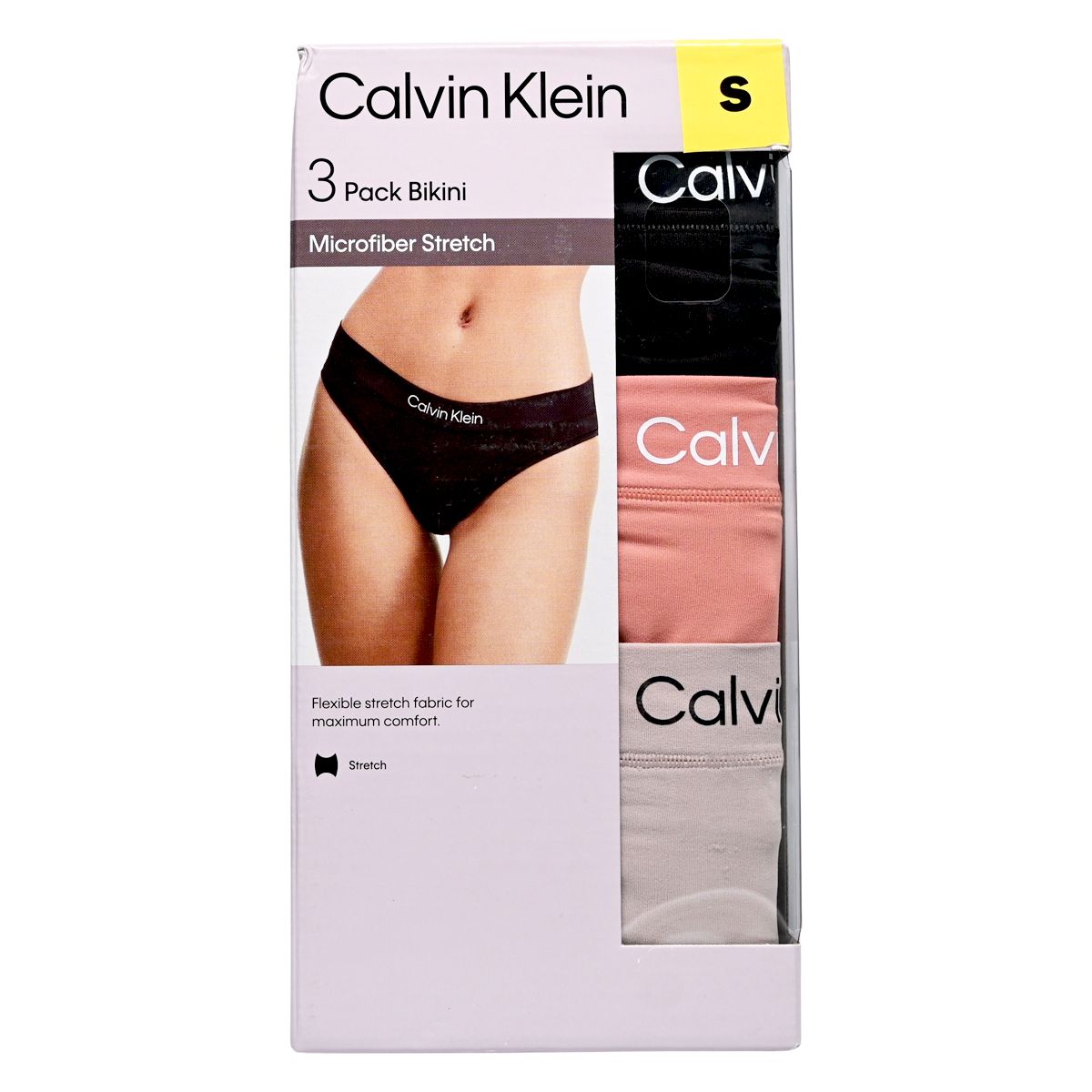 Calvin Klein 女士3件套裝比基尼內褲 [1 套] S 碼 [超細纖維彈性布料] Lingerie 圖4