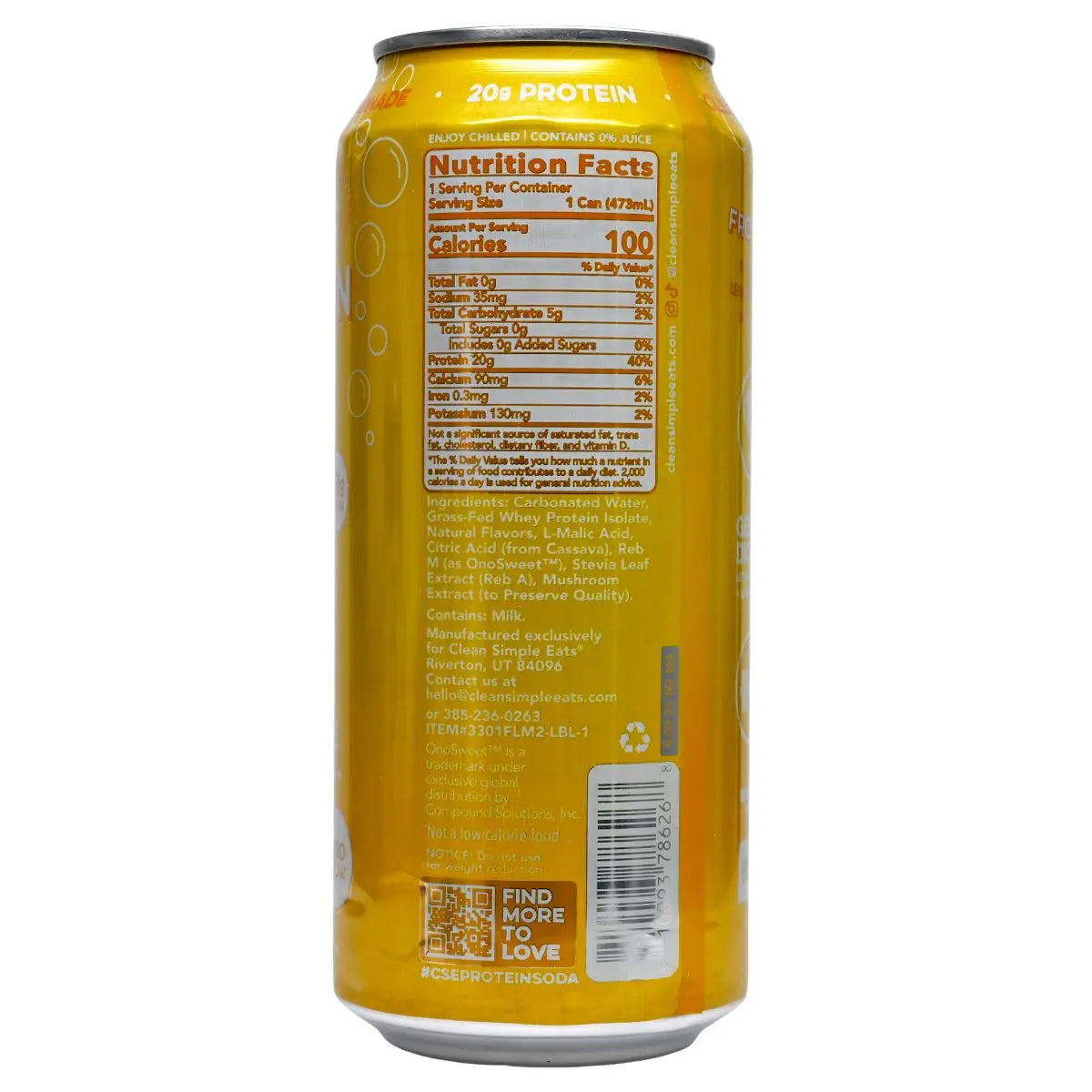 US Import NeoCitriat Clean Simple Eats – 透明蛋白汽水 473ml [檸檬口味] Energy Drinks Protein Powder Protein Powder 圖3