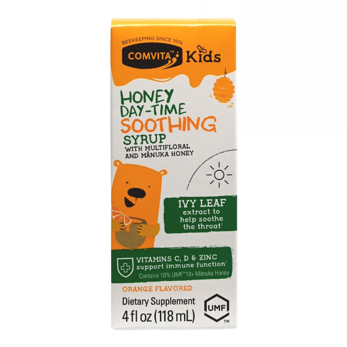Comvita 兒童麥蘆卡UMF™ 10+日間安睡止咳蜜糖露 118ml - - 綠 Honey Kids Health 圖1