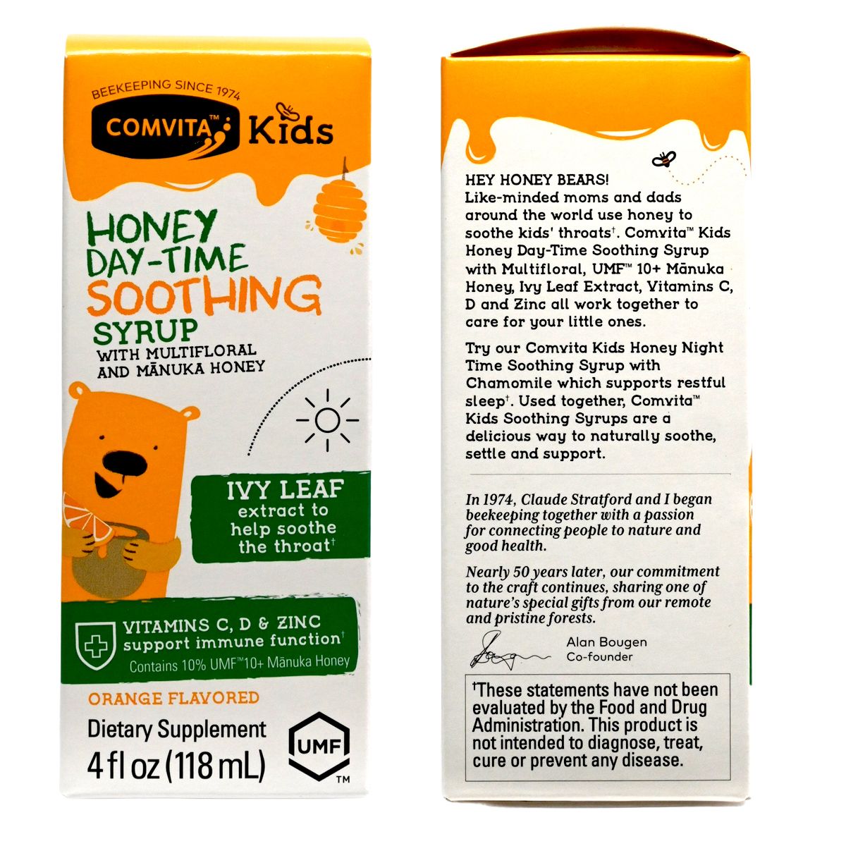 Comvita 兒童麥蘆卡UMF™ 10+日間安睡止咳蜜糖露 118ml - - 綠 Honey Kids Health 圖3