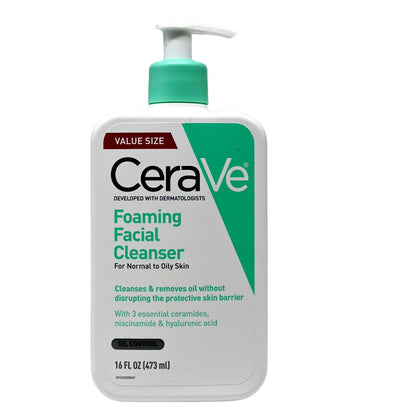 CeraVe - 清爽泡沫潔膚露 泡沫潔面乳473ml [超值裝] (平行進口) (37705)