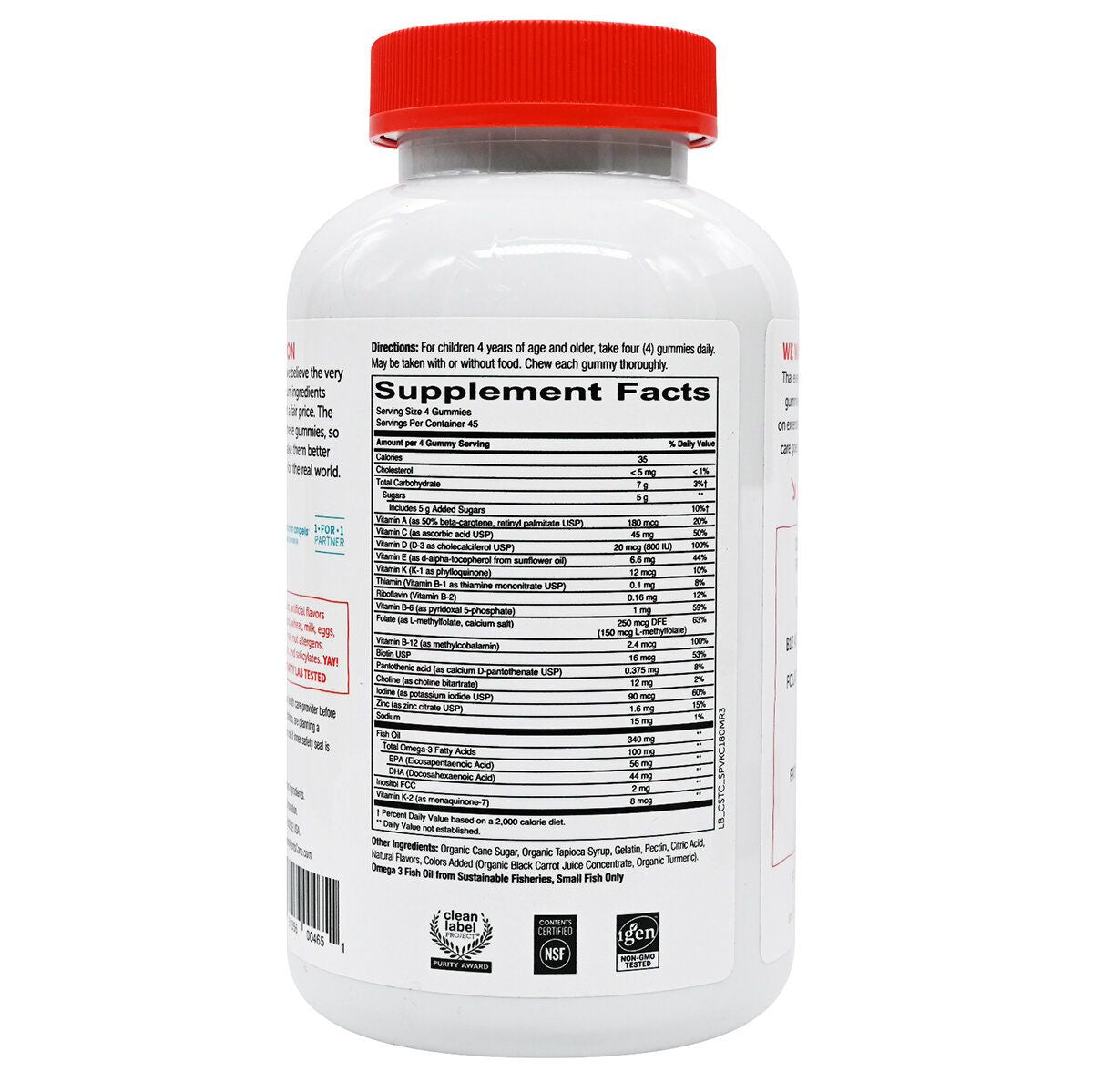 SmartyPants Vitamins - 兒童復合維生素+Omega 3(180 粒軟糖)此日期或之前食用：2027年2月1日(平行進口) (04651)