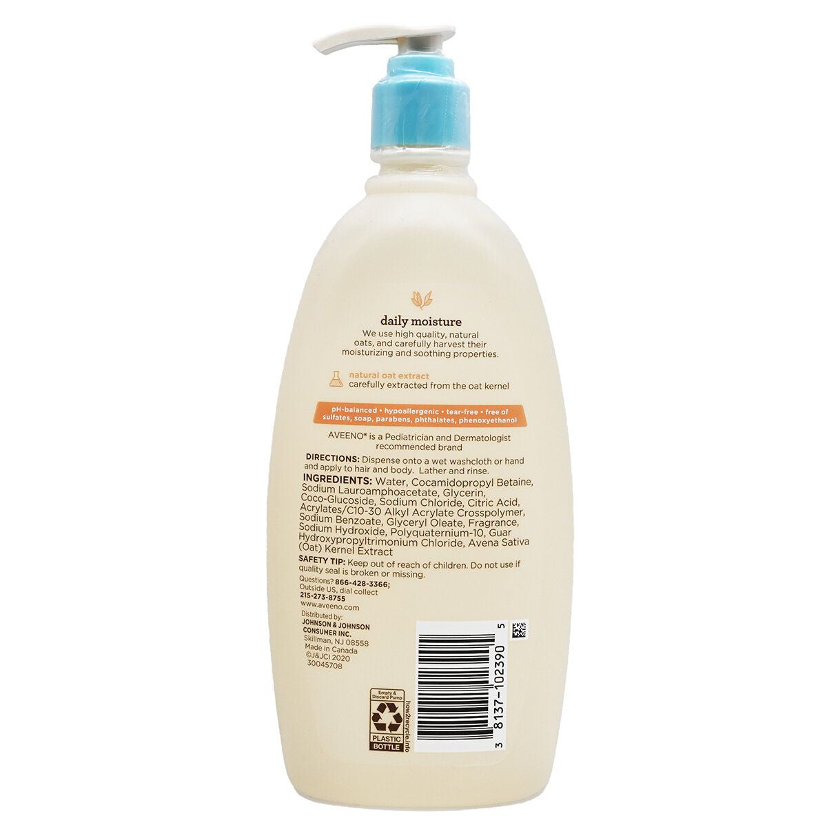 AVEENO - 天然燕麥配方 二合一洗髮沐浴露 532ml EXP:MAY2028(平行進口) (23905)