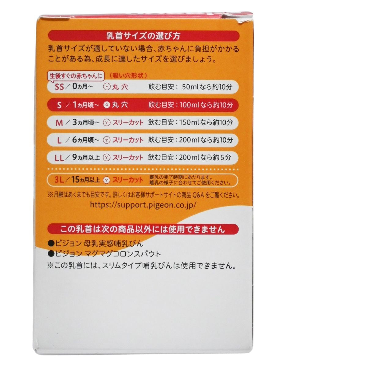 Pigeon - 母乳實感闊口矽膠奶咀 (S) 2個裝 (1個月起)(平行進口) (4902508024822)