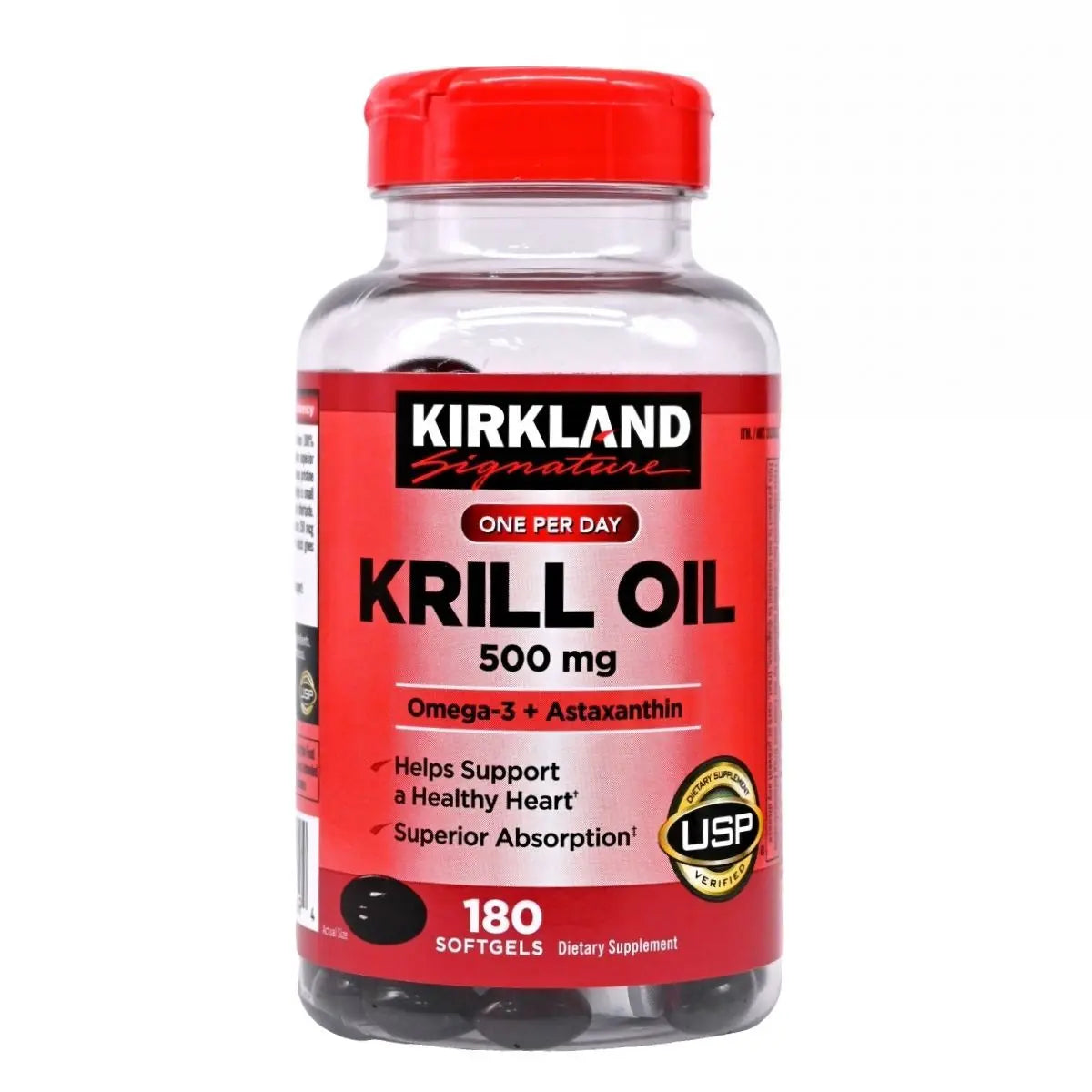 Kirkland Signature 磷蝦油 500mg 180 粒 此日期或之前食用 底 Immunity Cardiovascular 圖1