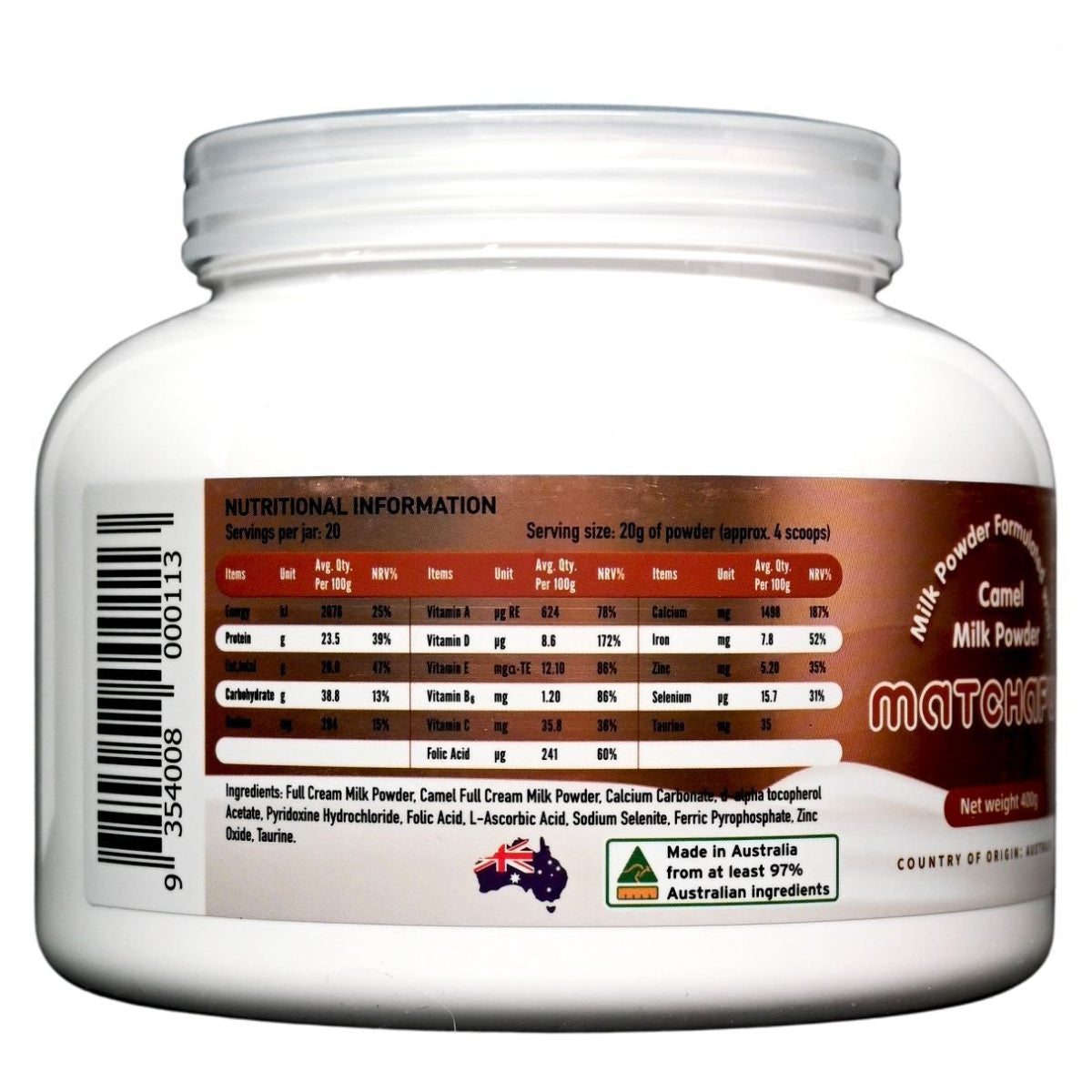 MATCHAFUL 澳洲駱駝奶粉400g 食用日期 Milk & Soy Milk Milk Powder 圖4