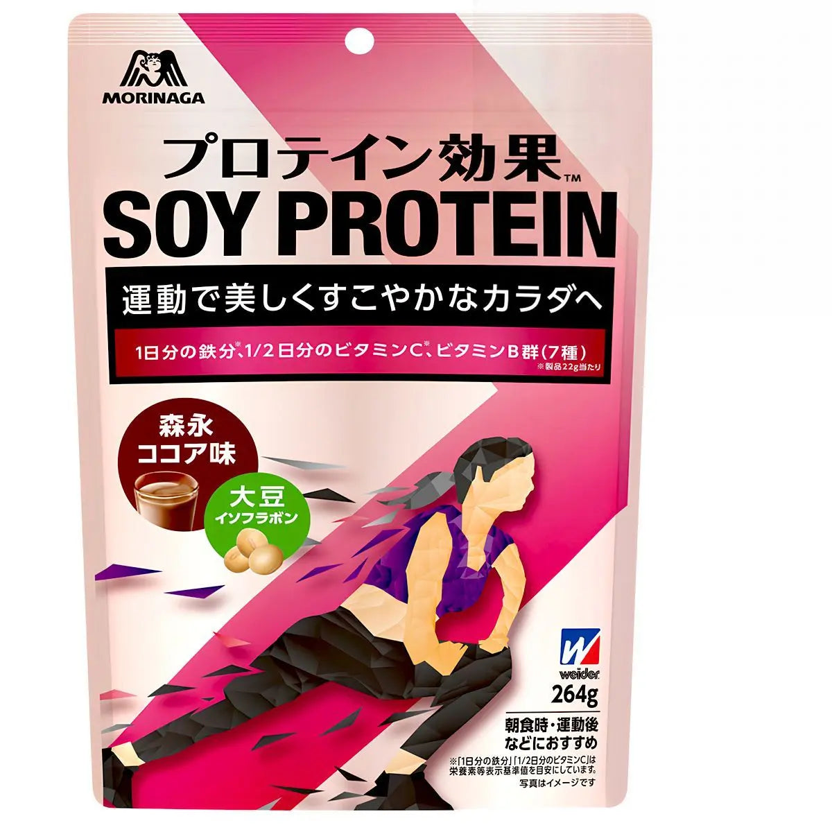 Morinaga 大豆蛋白 264g [可可風味] 底 Energy Drinks Protein Powder Women Formula 圖1