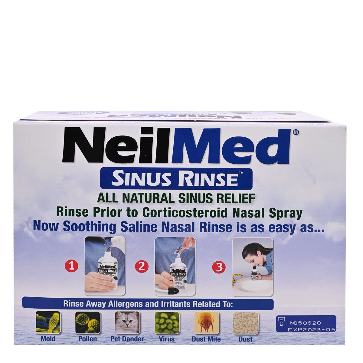 NeilMed - 洗鼻沖洗套件 + 洗鼻噴霧 75ml + 250包鹽粉 套裝(平行進口) (22185)
