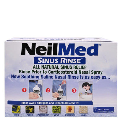 NeilMed - 洗鼻沖洗套件 + 洗鼻噴霧 75ml + 250包鹽粉 套裝(平行進口) (22185)