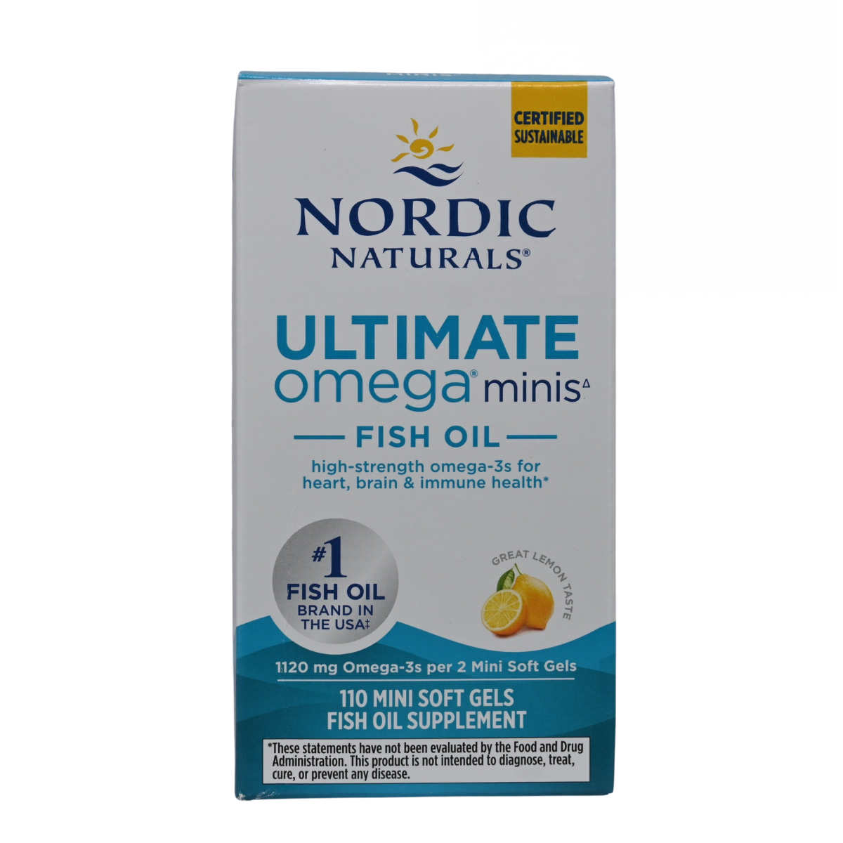 NORDIC NATURALS 高濃度迷你魚油 1120mg [110 粒迷你軟膠囊] 底 Cardiovascular Brain Health Immunity 圖1