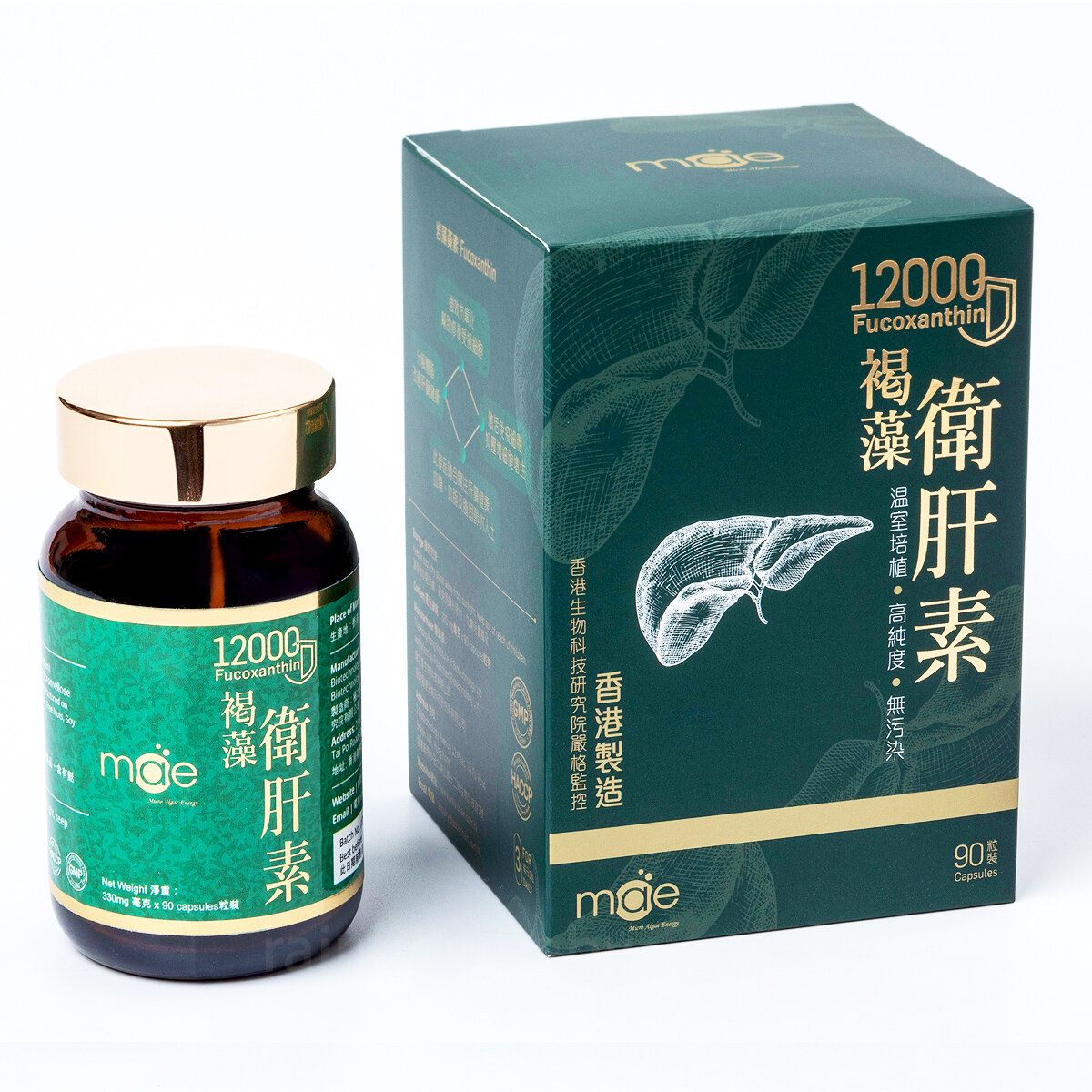 mae - 褐藻 . 衛肝素 [12000mg] 90粒-此日期或之前食用：2027年11月