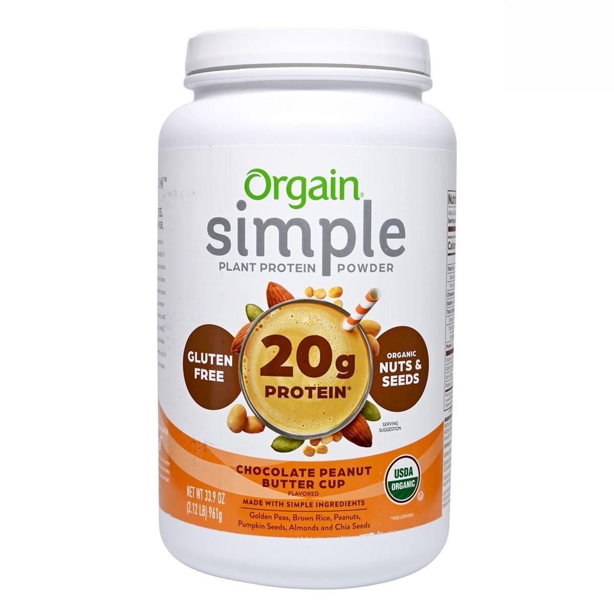 Orgain 有機 純植物蛋白粉 961g [朱古力味] Energy Drinks Protein Powder Protein Powder 圖1