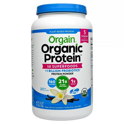 Orgain Organic Protein™有機素食植物蛋白粉+50種超級食品(雲呢拿味)1.22kg Powder Drinks Protein Powder 圖1