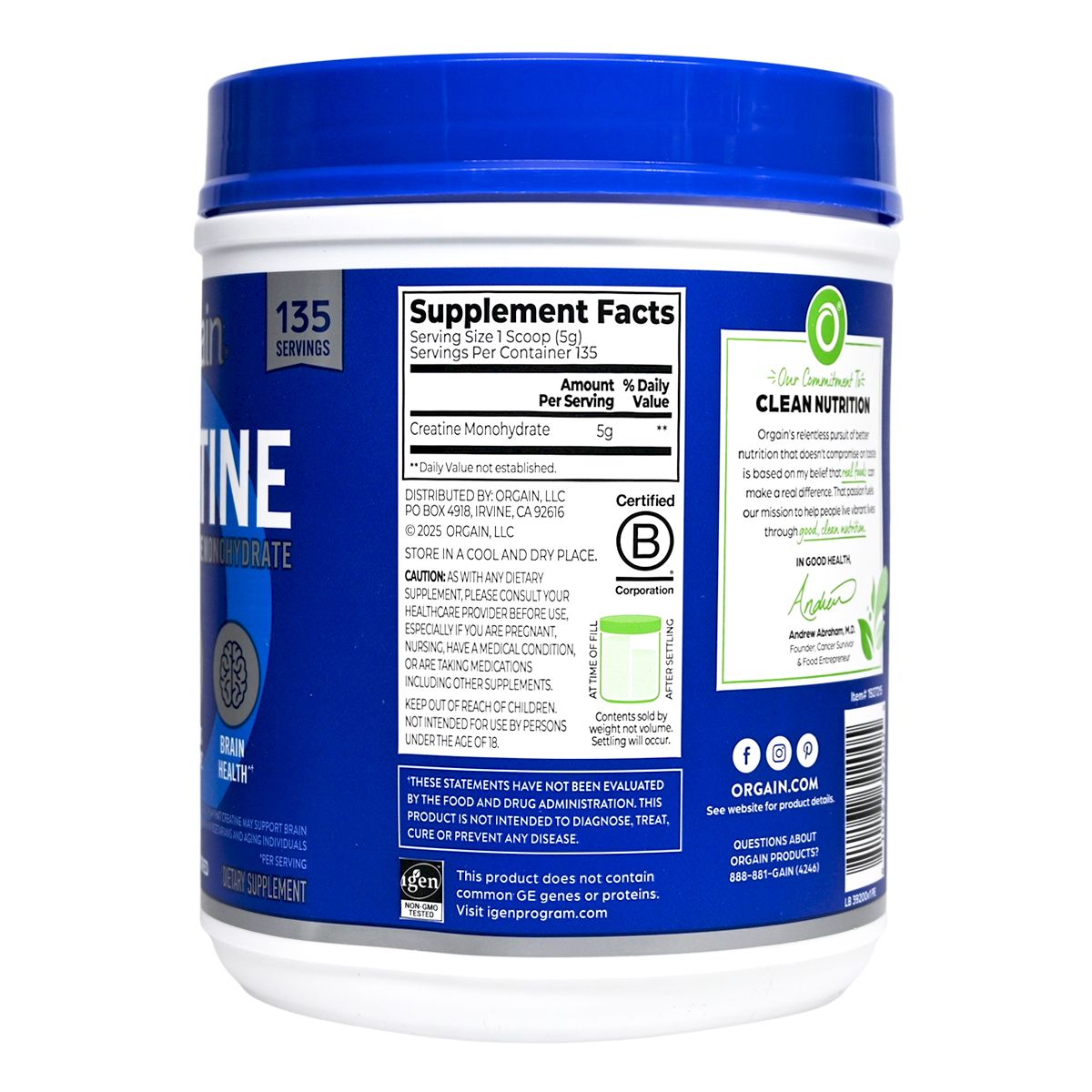 Orgain 肌酸粉（無味）675g Powder Drinks Protein Powder Protein Powder 圖2