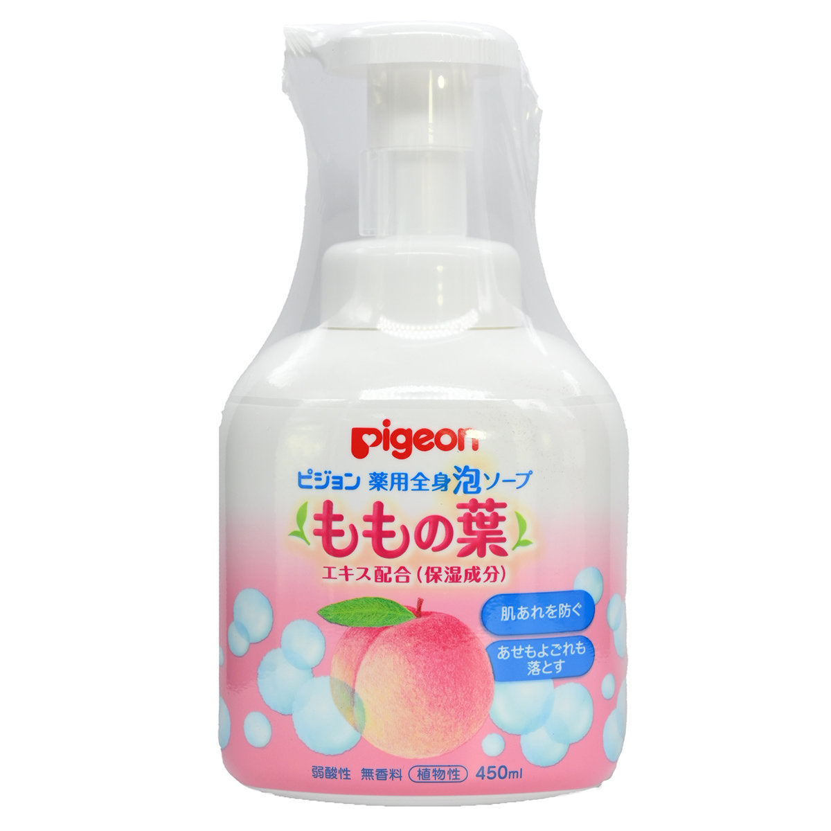 Pigeon - 桃葉保濕泡沫沐浴露450ml [084116](平行進口)