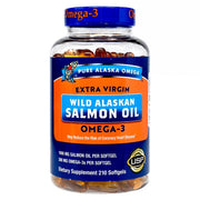 PURE ALASKA OMEGA 100% 天然野生阿拉斯加三文魚油Omega-3 1000mg 210 粒 27年9月底 Immunity Cardiovascular Brain Health 圖1