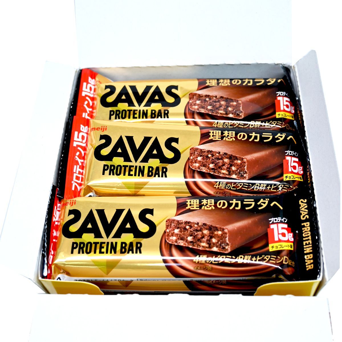 meiji SAVAS 蛋白棒 [朱古力口味] 44g x 12條 底 Cereal & Energy Bars Energy Bar 圖2