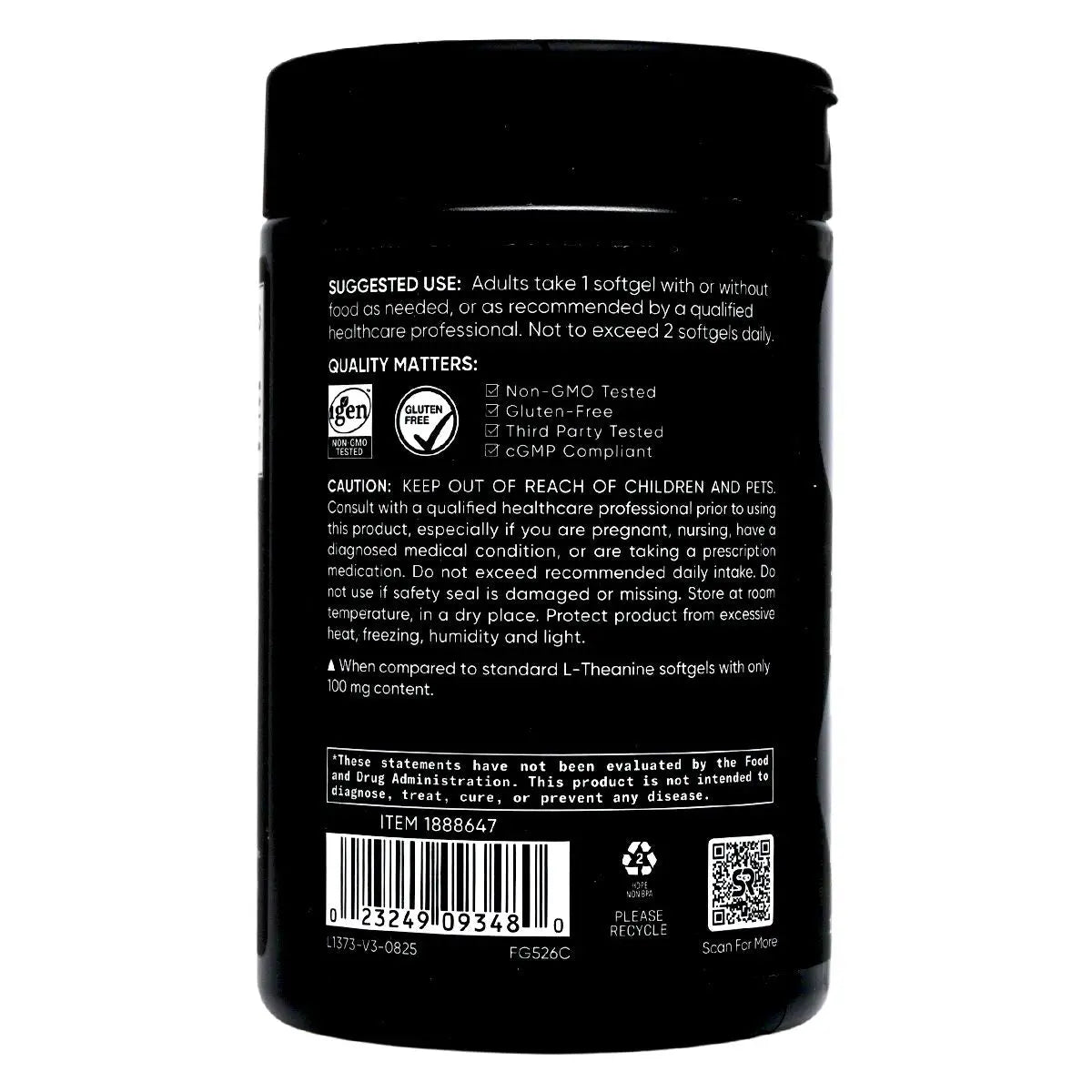 Sports Research 雙倍濃度 L-茶胺酸 L-Theanine 200mg（150粒） Stress, Insomnia & Fatigue Brain Health 圖4
