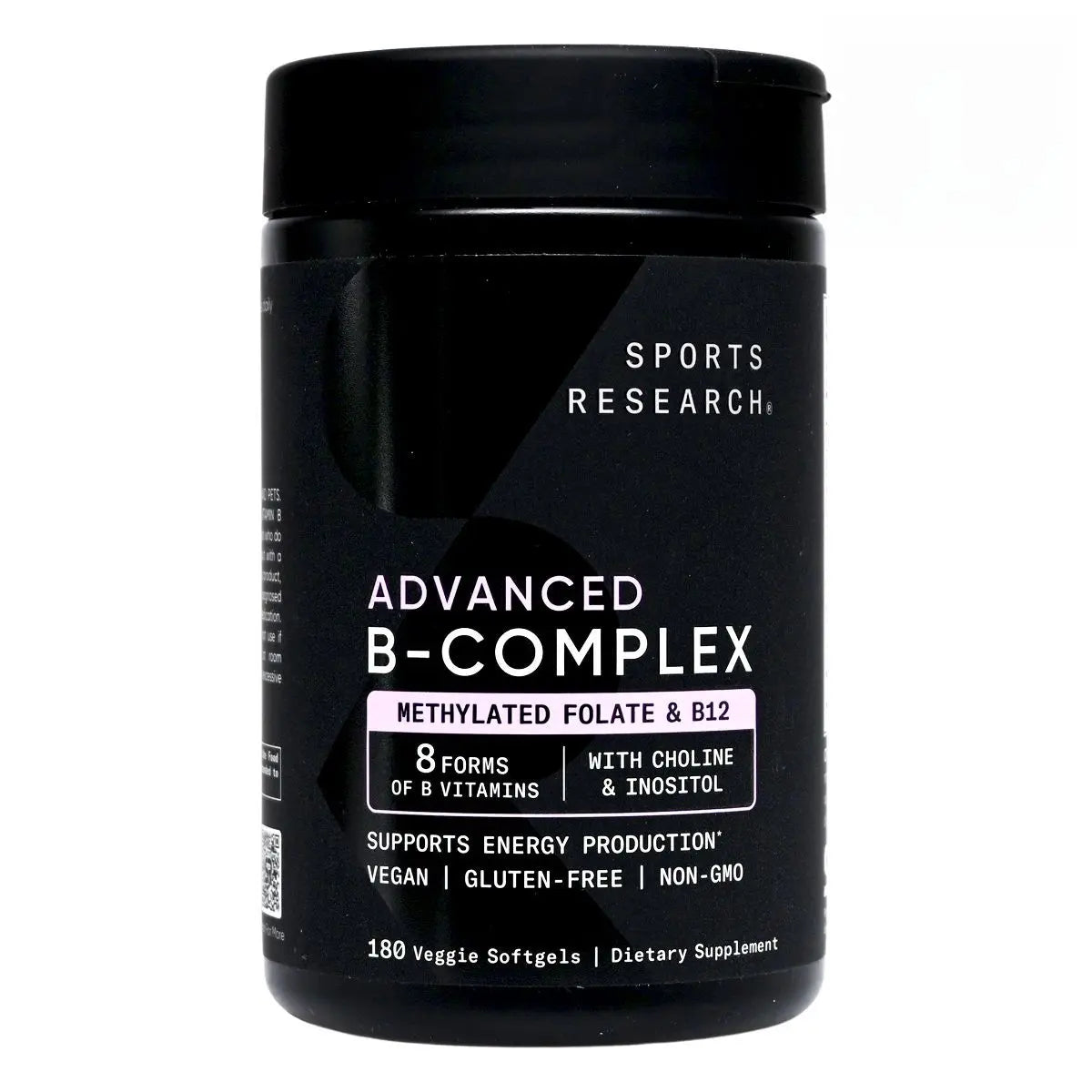 Sports Research 高階複合維他命B [180粒植物軟膠囊] 底 Vitamin 圖1