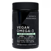 Sports Research 純素 Omega-3 120 粒植物軟膠囊 底 Immunity Cardiovascular Bones & Joints 圖1