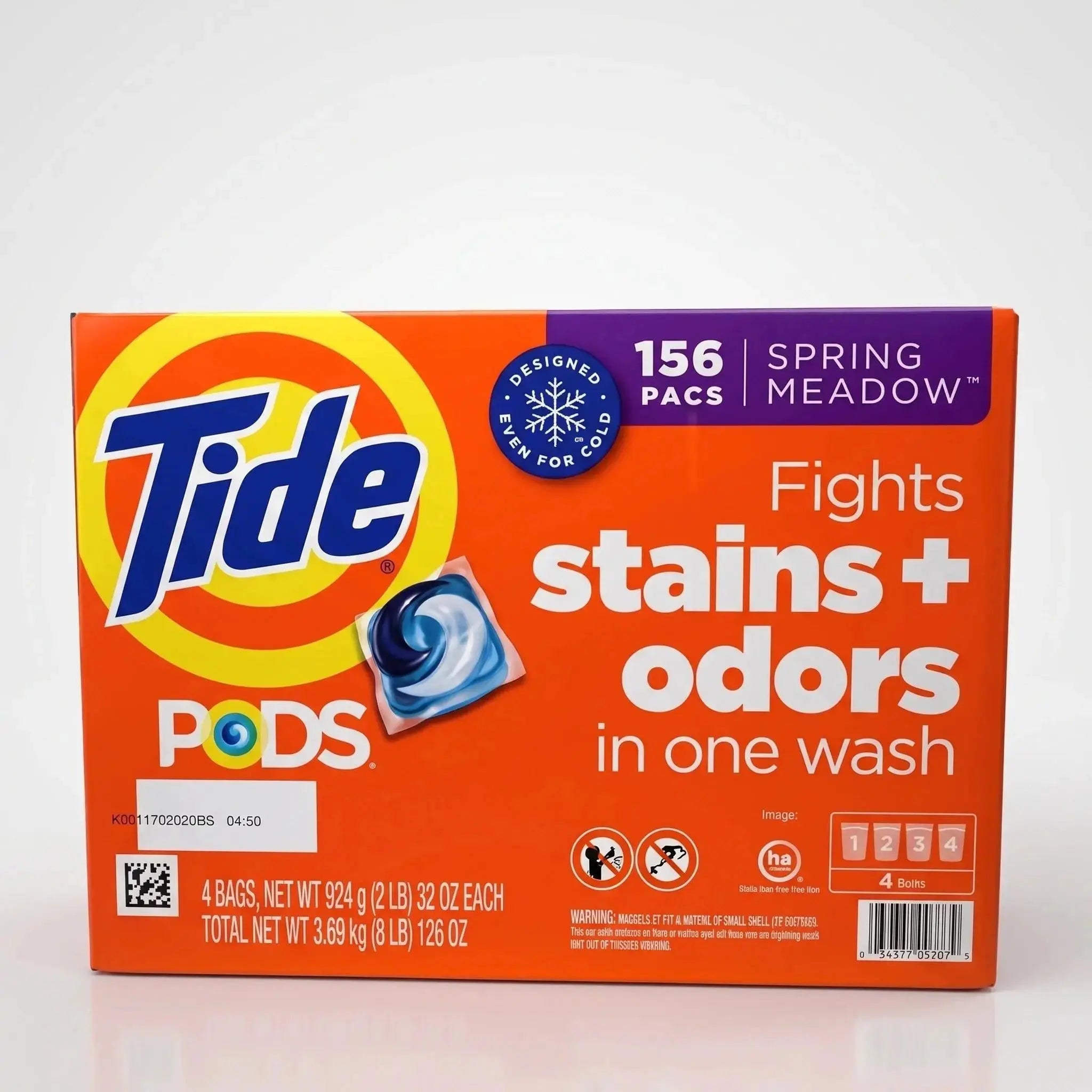 汰漬 - [原箱-新包裝]Tide Pods 汰漬 三合一即溶強力洗衣球 39X4包 (156粒) Spring Meadow (平行進口) | 汰漬-[原箱-新包裝]Tide Pods 汰漬 三合一即溶強力洗衣球 39X4包 (156粒) Spr｜BB20 特賣場