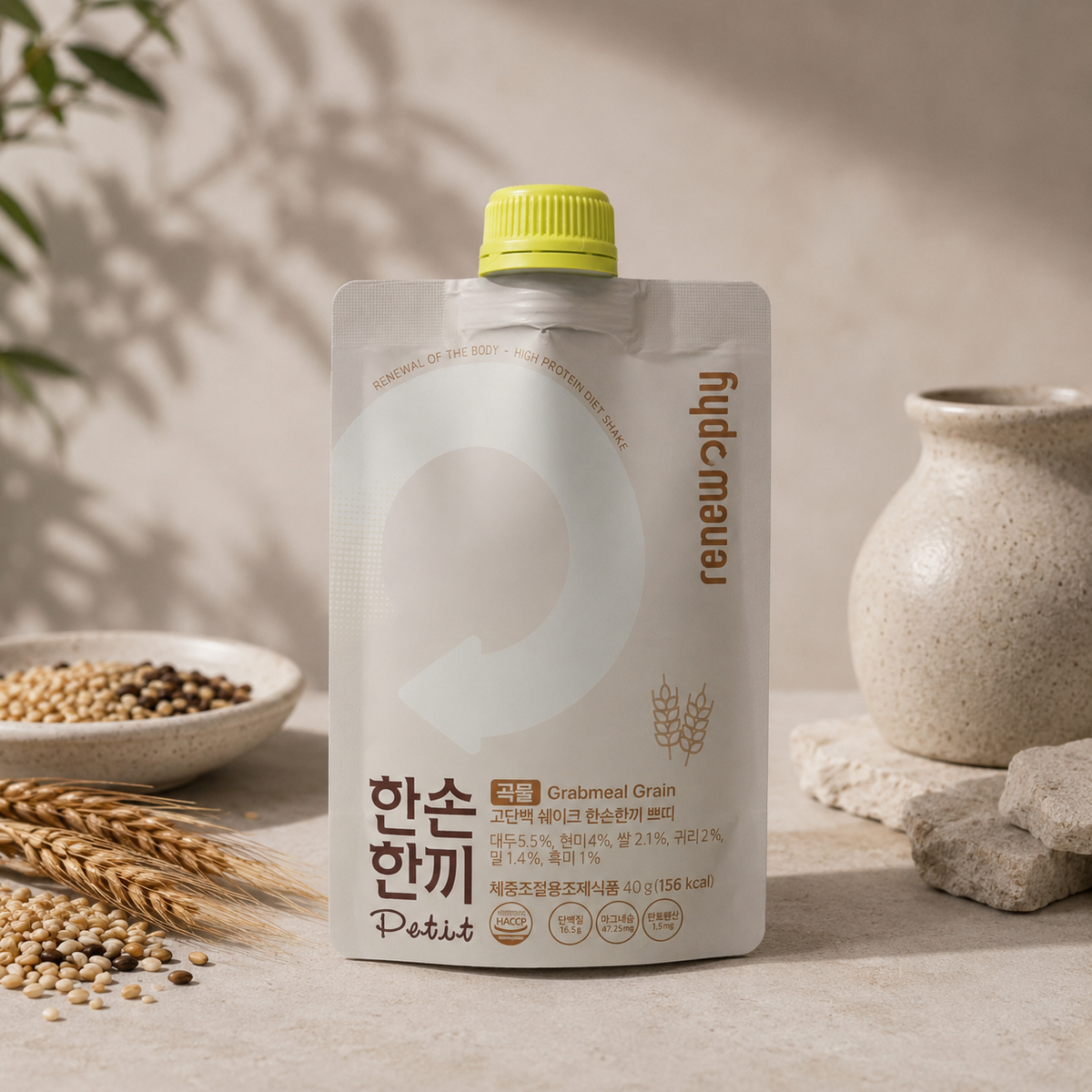 Renew-phy - [香港行貨]Grabmeal高蛋白瘦身奶昔 [穀物口味] 1包 (40g) BBF:2027年10月1日(46086)