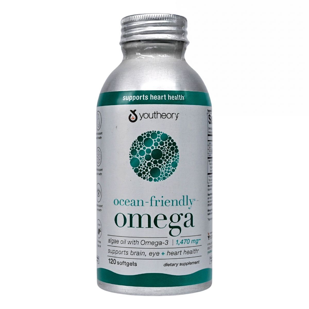 Youtheory 海洋友善 Omega 120粒軟膠囊 底 Cardiovascular Brain Health Eye Supplement 圖1