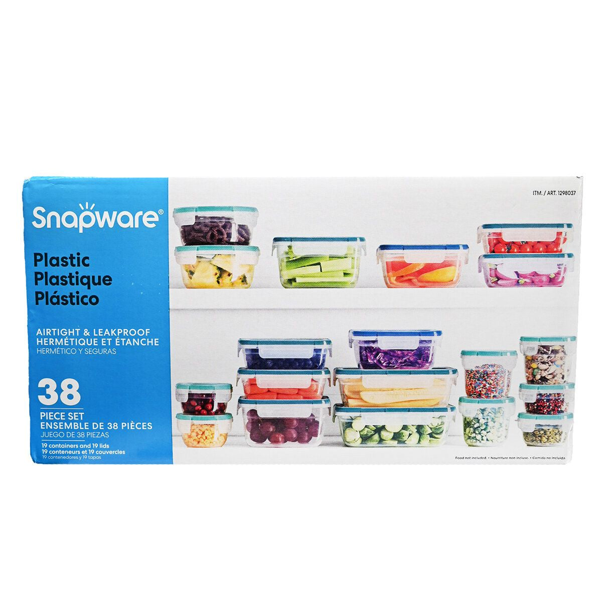Snapware®️ - (美國製造) 塑料食品儲存盒套裝 38 件（密封和防漏）(平行進口)( 32432)