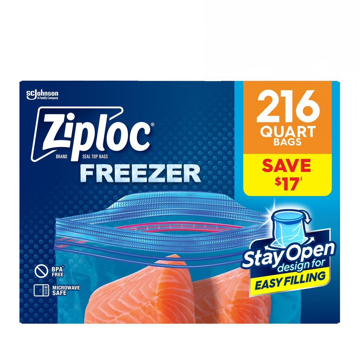 Ziploc 雙層夾鏈多用途冷凍保鮮袋 216個 Cling Wraps/Bags & Microwave Wraps 圖1