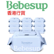 Bebesup 韓國嬰兒手口濕紙巾 敏感肌 80抽×10包｜韓國原裝｜BB20 OUTLET