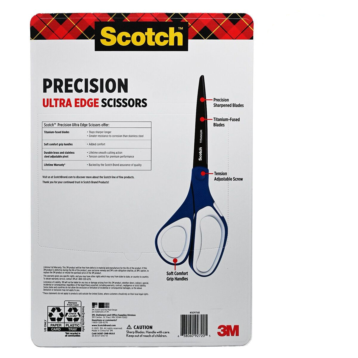 思高 - Precision Ultra Edge較剪 3把 (3 x 20.3cm) (平行進口) (27205)