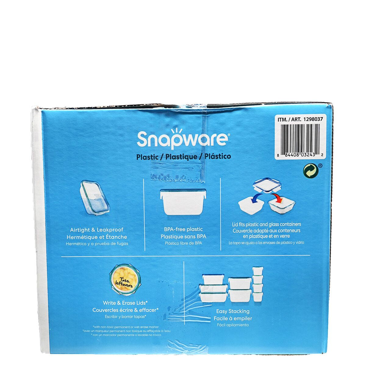 Snapware®️ - (美國製造) 塑料食品儲存盒套裝 38 件（密封和防漏）(平行進口)( 32432)